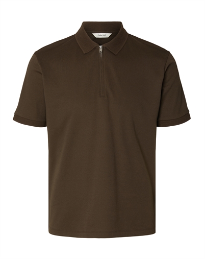 Selected - SLMFave Noos Zip Polo - Delicioso